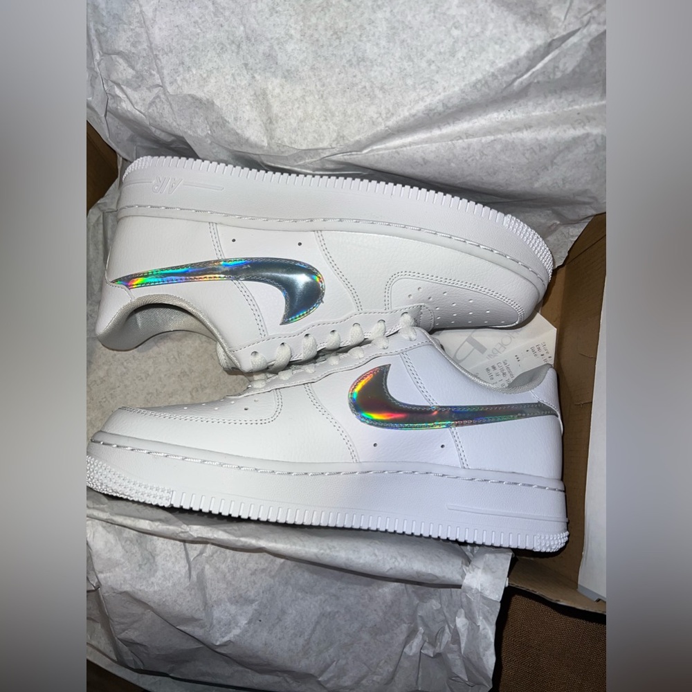 Nike Air Force 1 white irisdescent